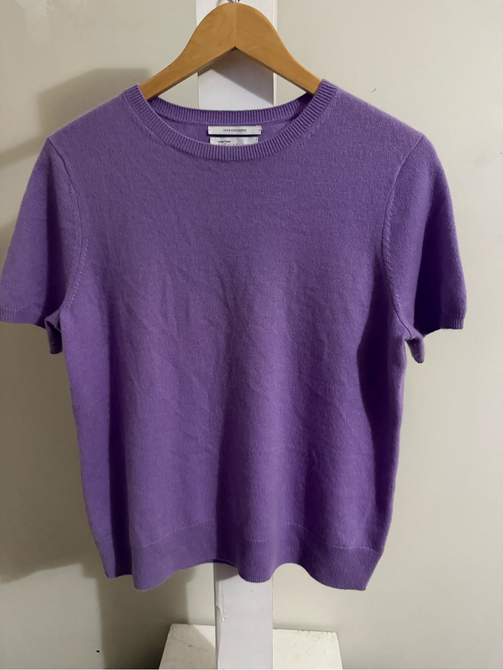 Nordstrom Signature 100% Cashmere Short Sleeve Crewneck Sweater